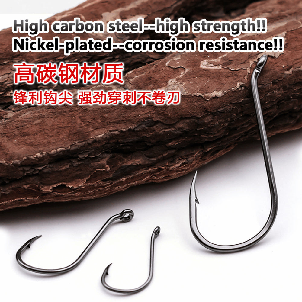 PPFA Octopus Beak Fishing Hooks Carbon Steel Sharp Kayak Surfcast Bottom Bait Saltwater Baiting 50pc