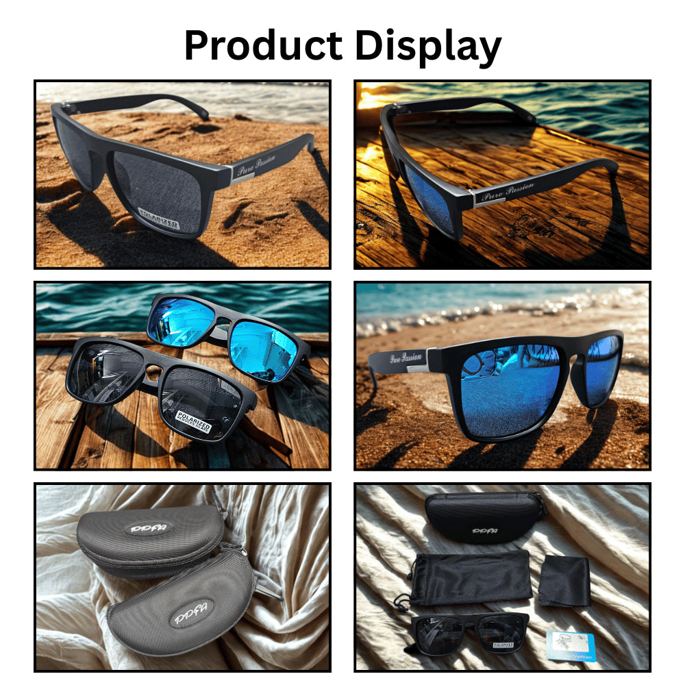 Fishing Sunglasses Polarised PURE PASSION Logo Branding Outdoor Sun UV Rays Protection