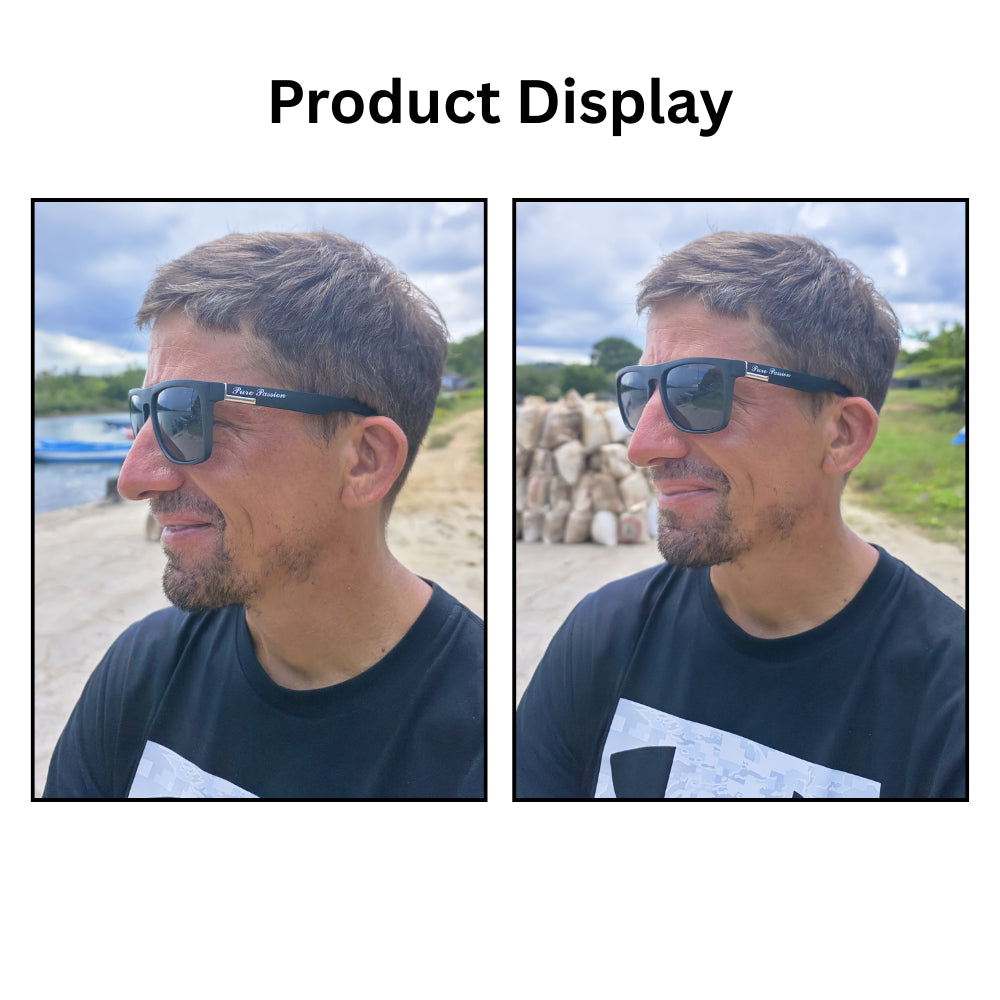 Fishing Sunglasses Polarised PURE PASSION Logo Branding Outdoor Sun UV Rays Protection
