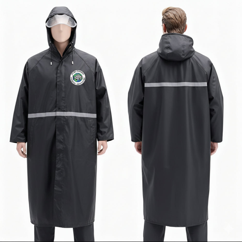 PPFA Raincoat Waterproof Heavy Duty Windproof Poncho One Size Unisex Men Women Motor Rain Gear Fishing Outdoor Gore Tex