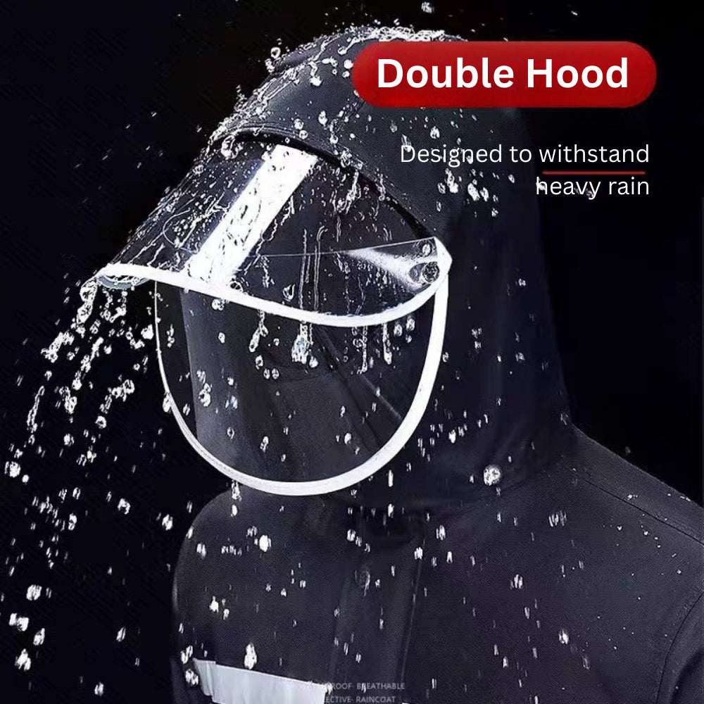 PPFA Raincoat Waterproof Heavy Duty Windproof Poncho One Size Unisex Men Women Motor Rain Gear Fishing Outdoor Gore Tex