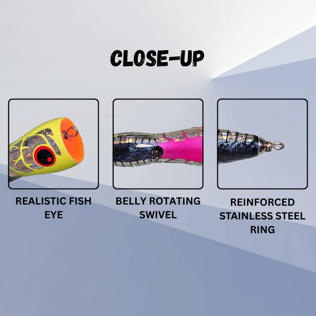 Pure Passion ROCKET Popper NEW DESIGN Mahogany Wood Tuna Killer GT Popping Giant Trevally Fishing