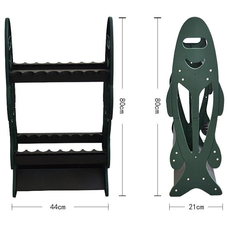 [SG Stock] 16 Rod Fishing Rod Stand Holder Rack - Fish Shaped Display Rods Space-Saving Storage