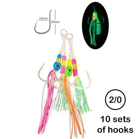 Hand Tied Slow Fall Assist Jigging Hooks – BigSeller variant 30f50b15ea93