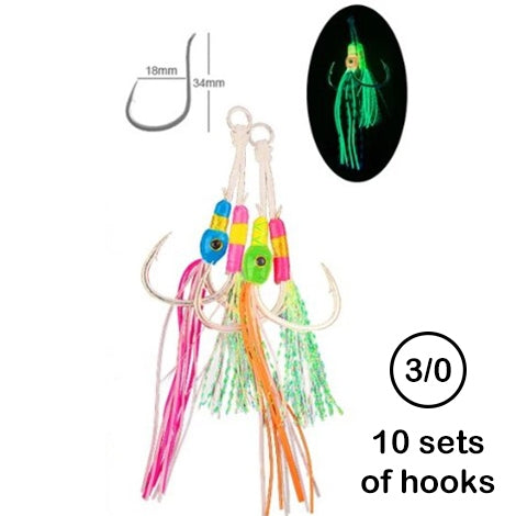 Hand Tied Slow Fall Assist Jigging Hooks – BigSeller variant c1e1c8d34c1d
