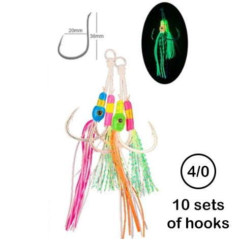 Hand Tied Slow Fall Assist Jigging Hooks – BigSeller variant b07f1df34e28