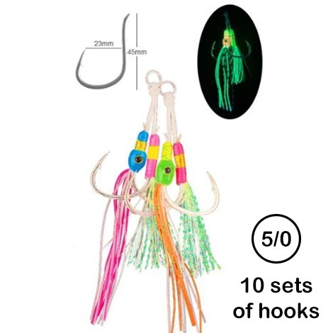 Hand Tied Slow Fall Assist Jigging Hooks – BigSeller variant b141e7162d99