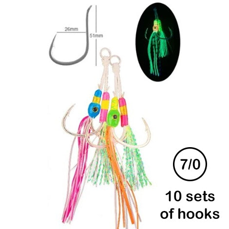 Hand Tied Slow Fall Assist Jigging Hooks – BigSeller variant fb9e5a5501ca