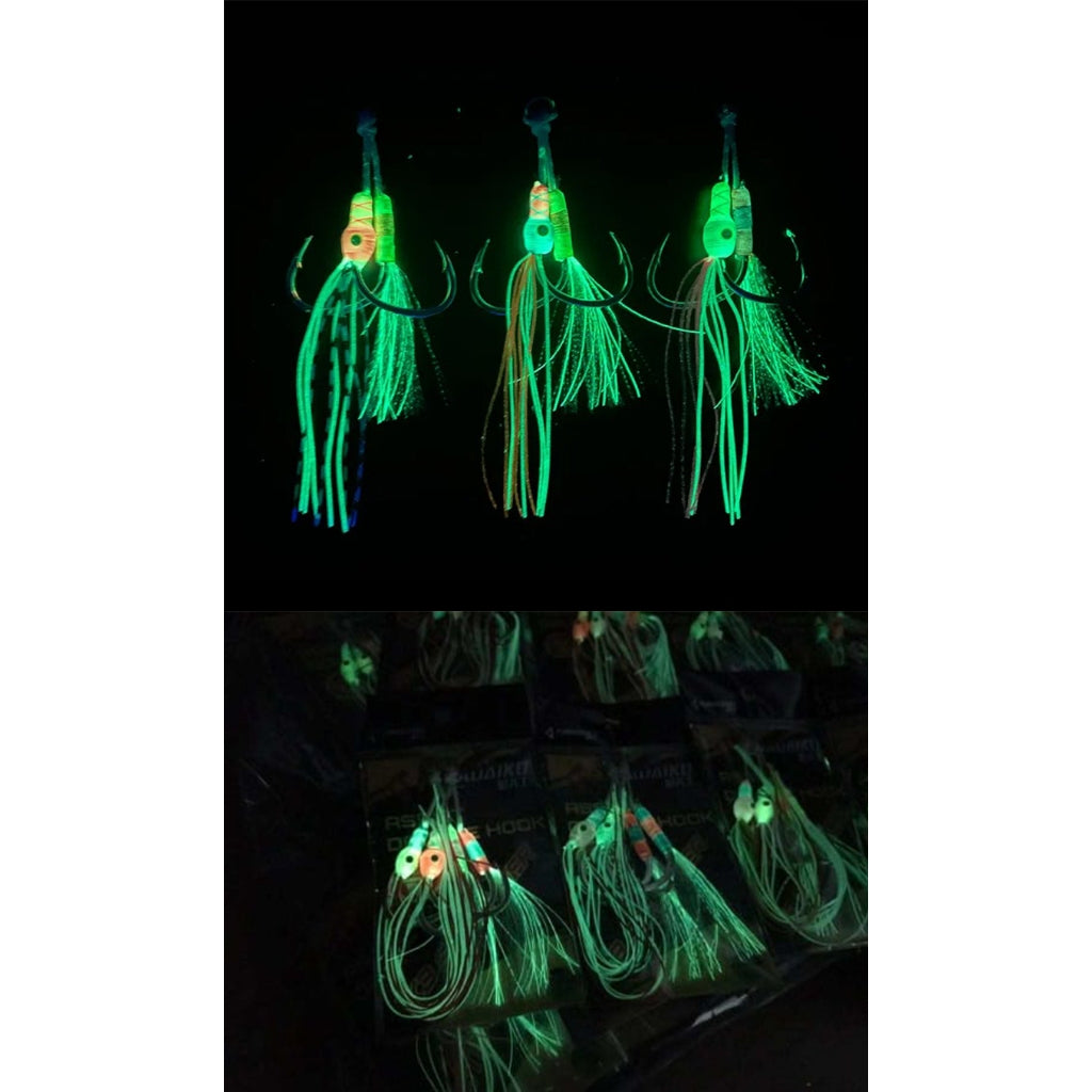 Hand Tied Slow Fall Assist Jigging Hooks - image 7