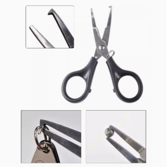 Split Ring Opener Scissors Stainless Steel Cutter Tool Plier Fishing Line Leader Hook Remover