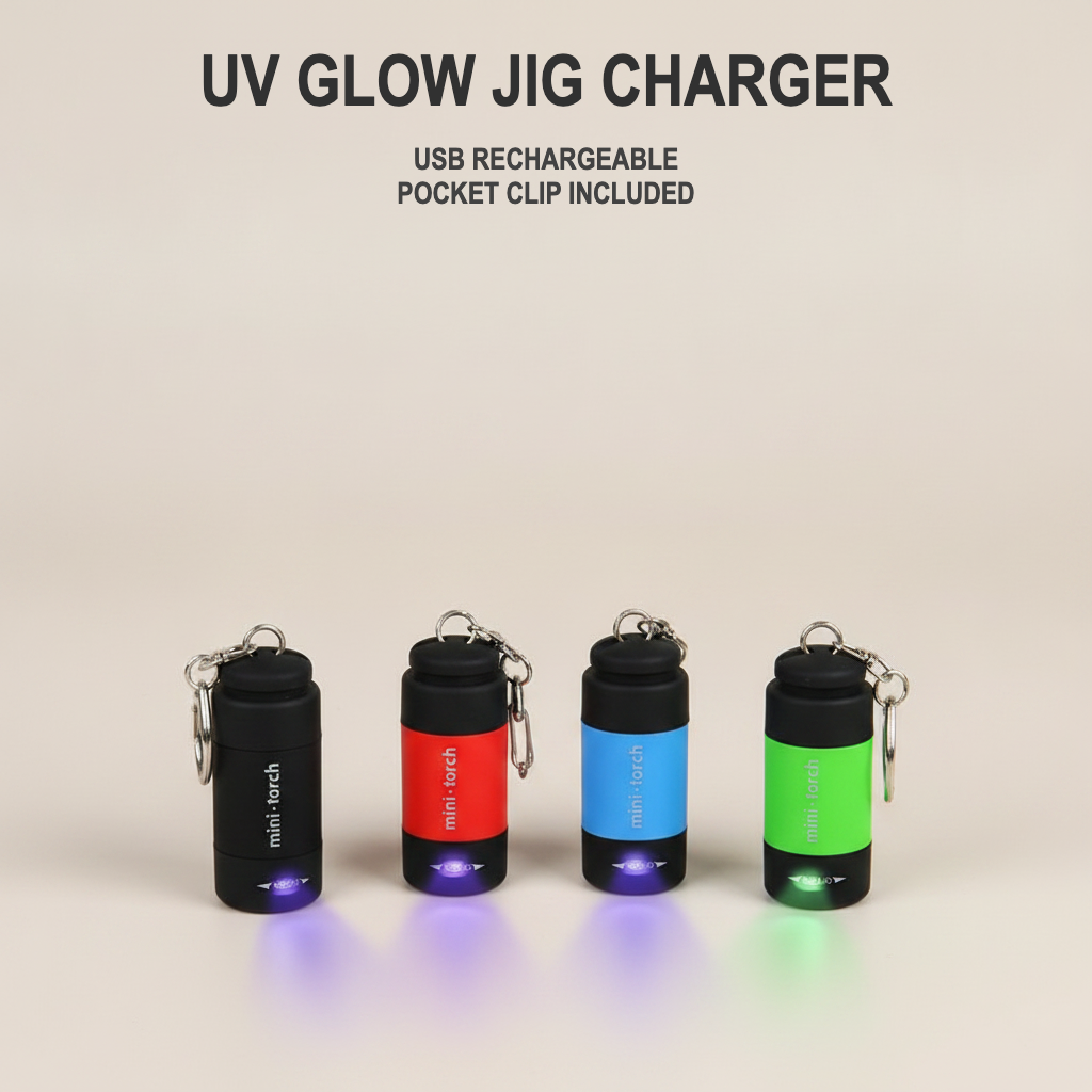 Portable USB Rechargeable UV Glow Jig Charger for Luminous Baits