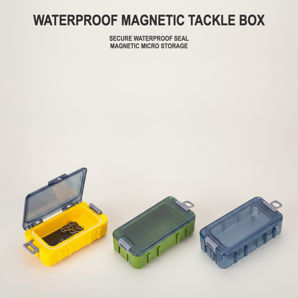 Compact Waterproof Magnetic Tackle Box Set (3-Pack)