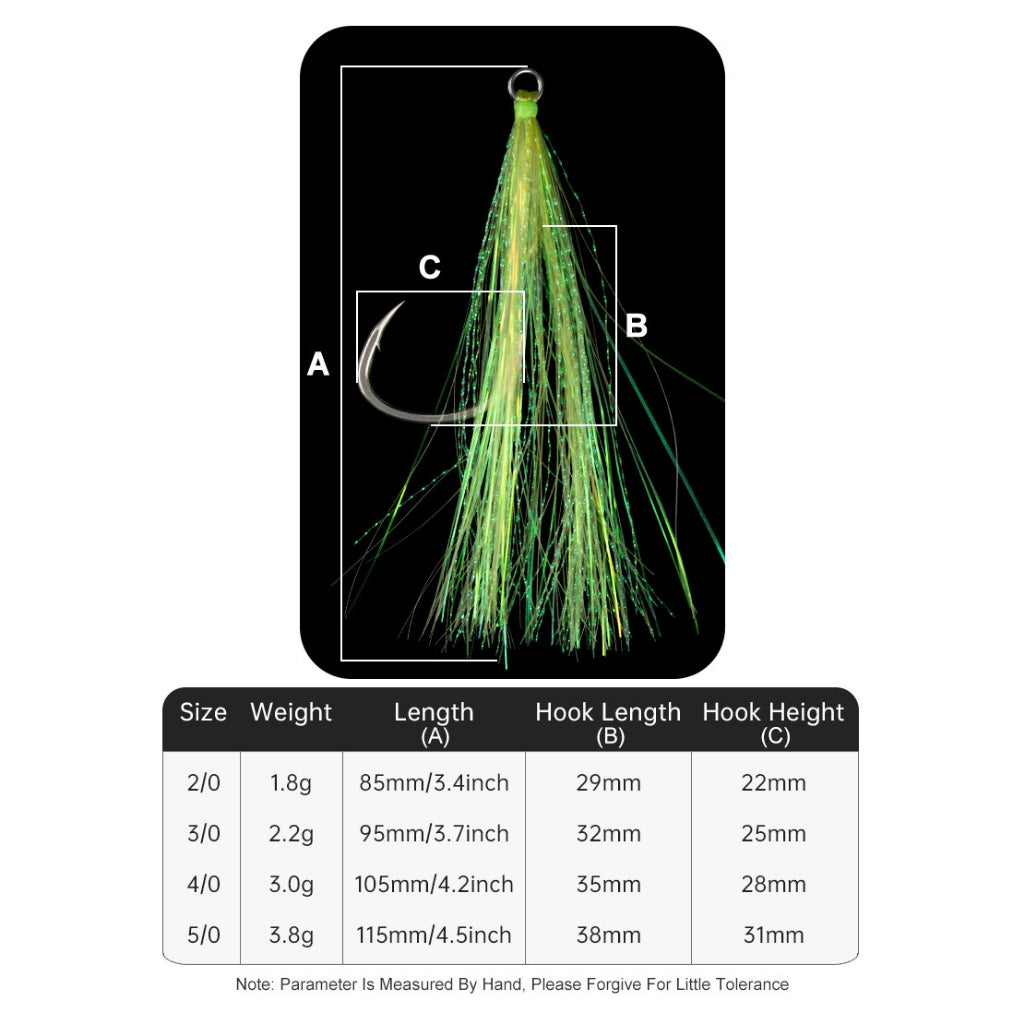 Pure Passion Steel Wire Core Luminous Assist Hooks for Jigging - image 2