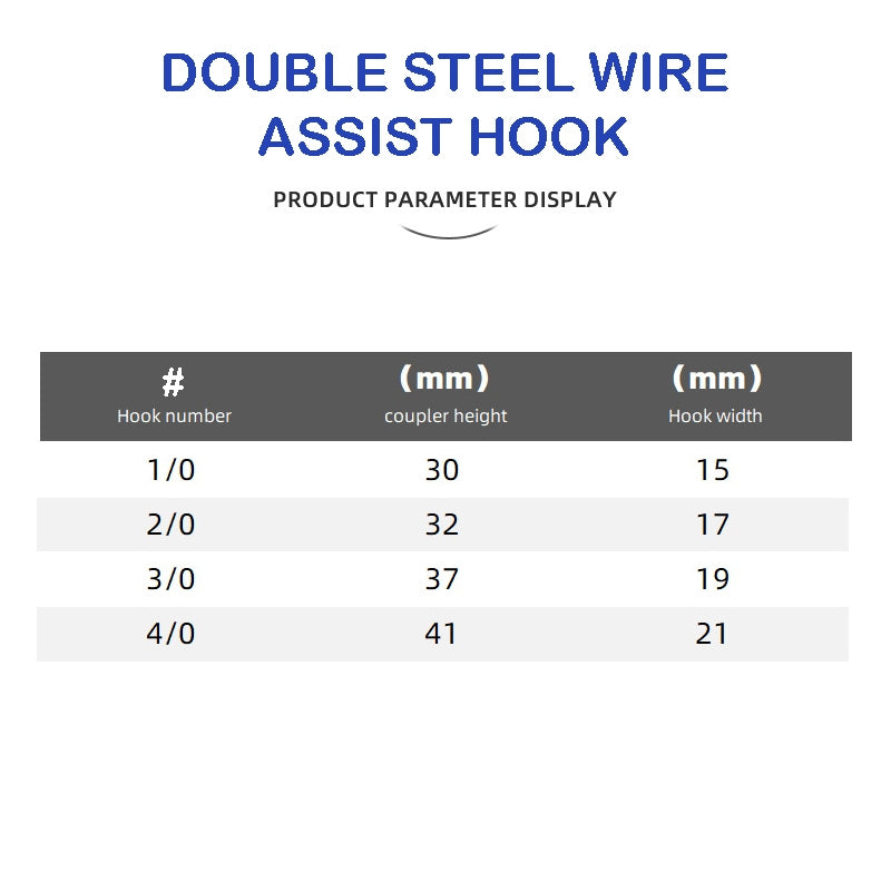 Steel Wire Core Double Assist Hooks for Jigging - image 3
